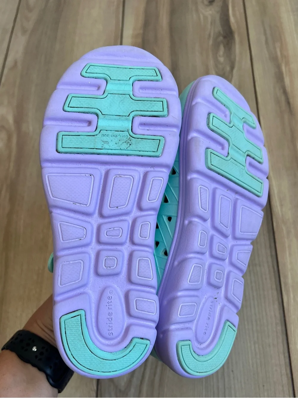 Stride Rite Aqua and Lavender Water Shoe